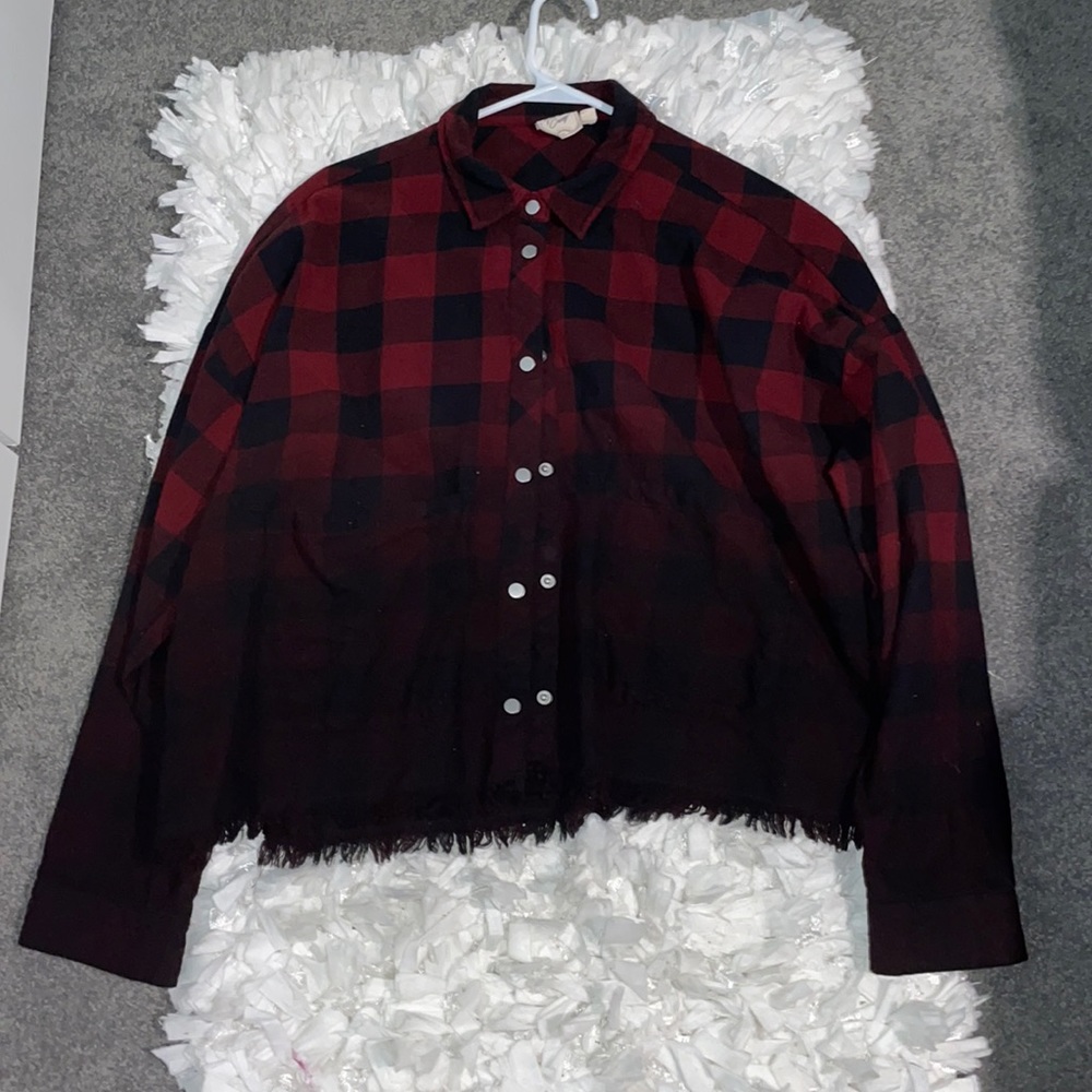 Size Large Flannel Faded Long Sleeve Shirt